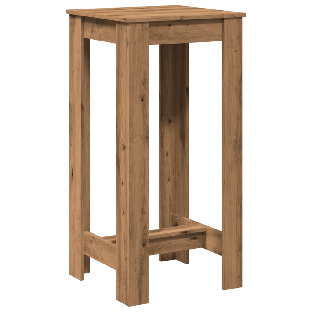 Artisan Oak Bar Table, Engineered Wood 51x50x103.5 cm