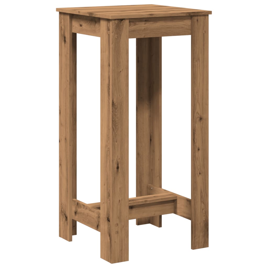 Artisan Oak Bar Table, Engineered Wood 51x50x103.5 cm