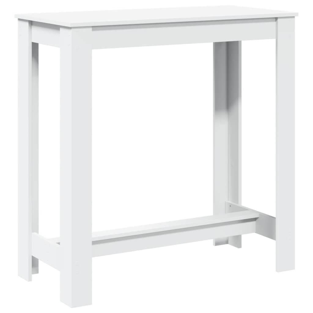 White Engineered Wood Bar Table 102x50x103.5 cm