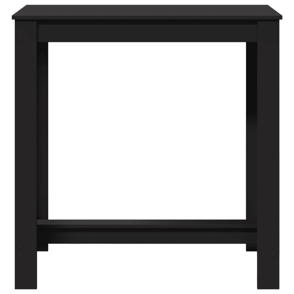 Sleek Black Bar Table, Engineered Wood, 102x50x103.5 cm