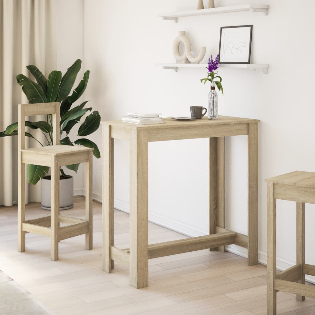 Sonoma Oak Bar Table - Engineered Wood, 102x50x103.5 cm