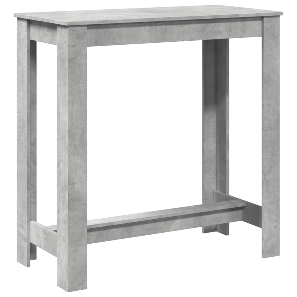 Concrete Grey Bar Table, 102x50x103.5 cm, Engineered Wood