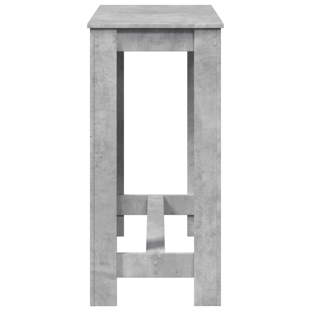 Concrete Grey Bar Table, 102x50x103.5 cm, Engineered Wood