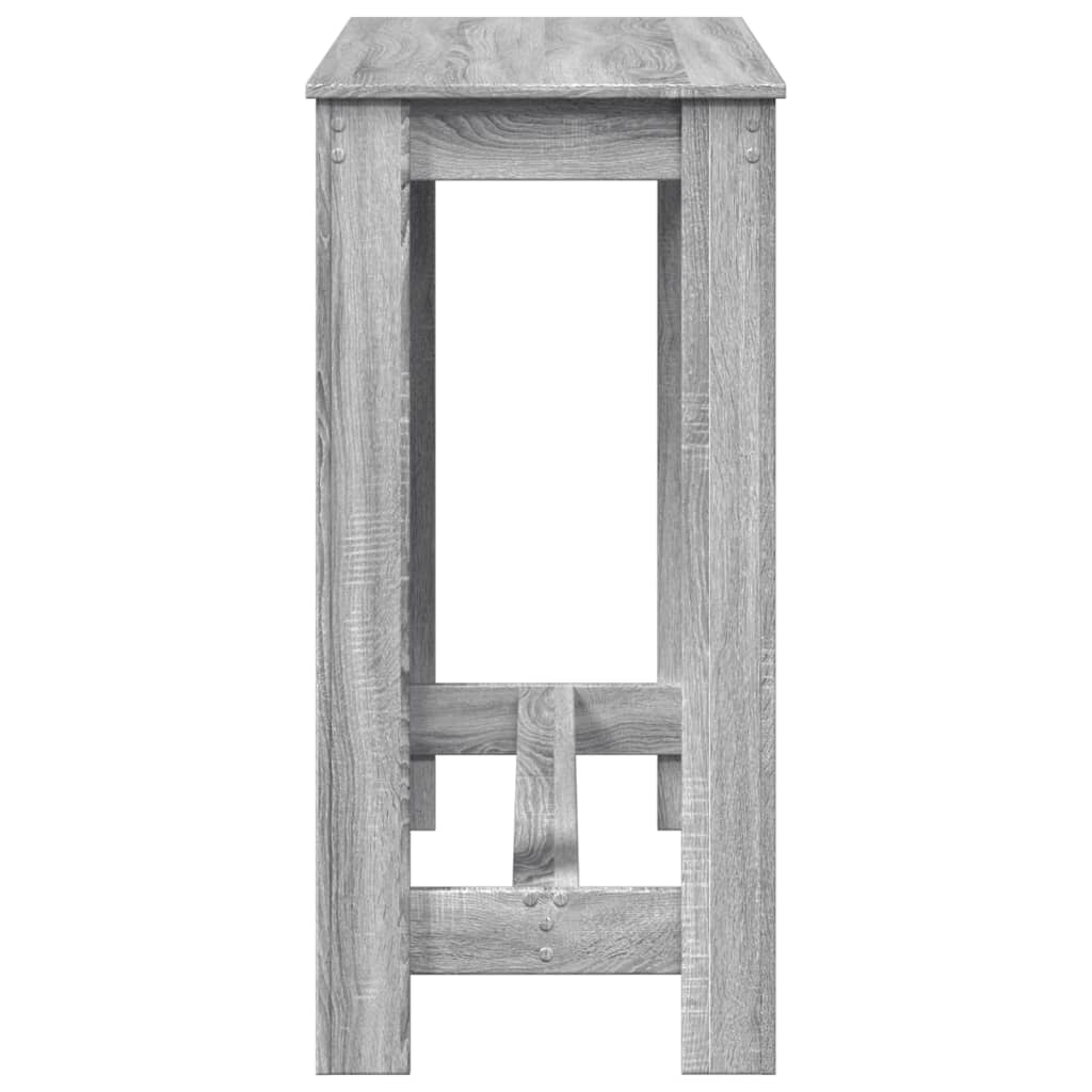 Stylish Grey Sonoma Bar Table, 102x50x103.5 cm, Engineered Wood