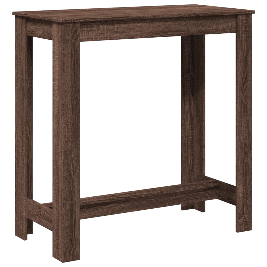 Brown Oak Bar Table - Engineered Wood, 102x50x103.5 cm
