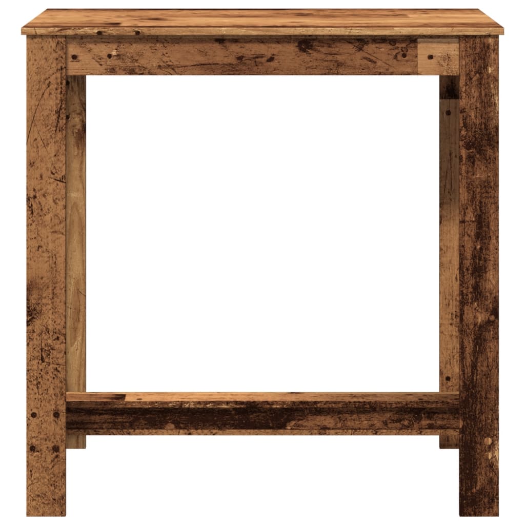 Rustic Bar Table, Old Wood Finish, 102x50x103.5cm Engineered Wood