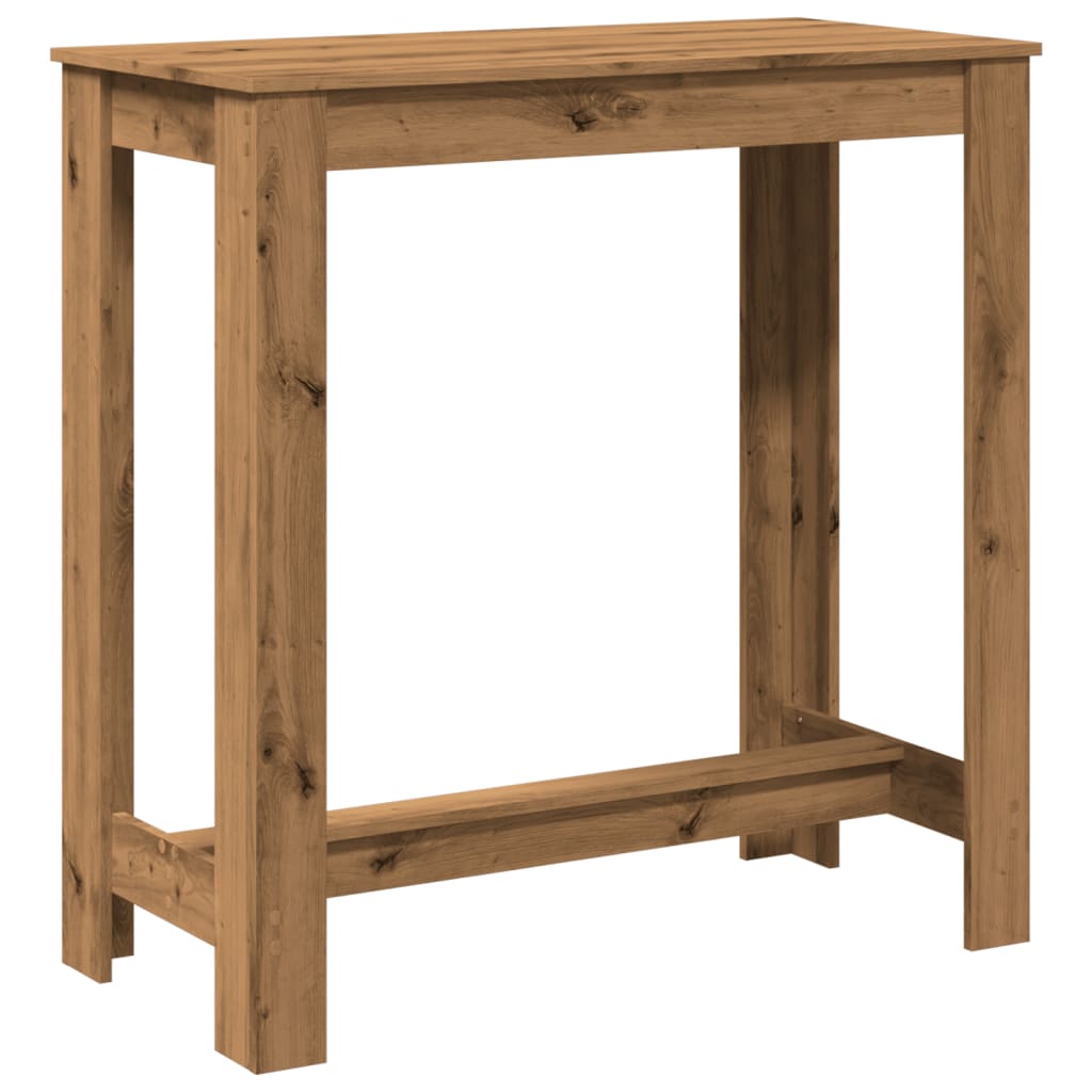 Artisan Oak Bar Table 102x50x103.5 cm - Engineered Wood Design