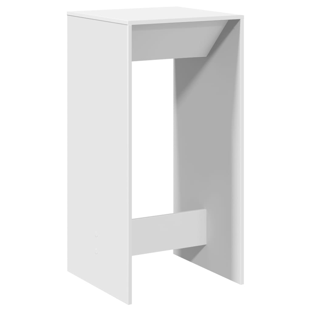 White Engineered Wood Bar Table, 51x50x103.5 cm