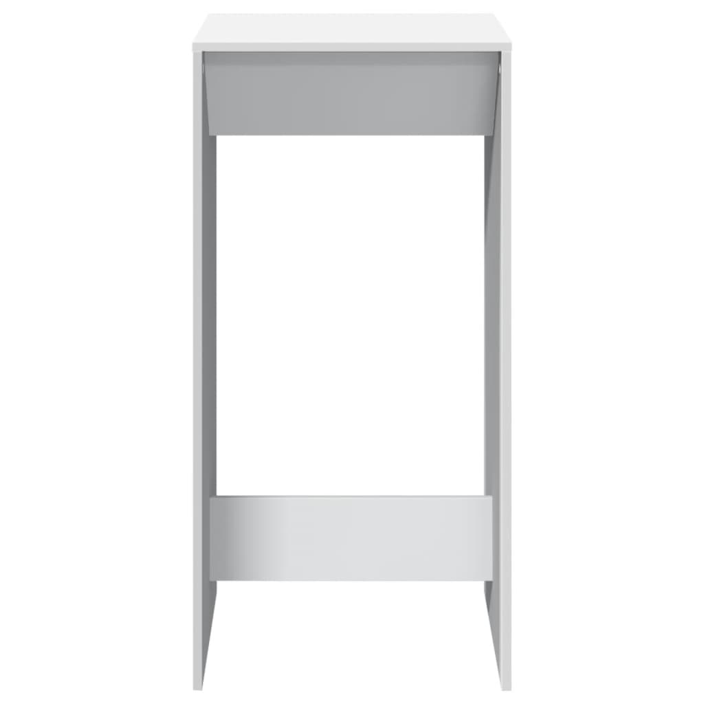 White Engineered Wood Bar Table, 51x50x103.5 cm