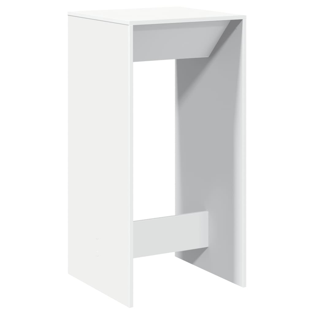 White Engineered Wood Bar Table, 51x50x103.5 cm