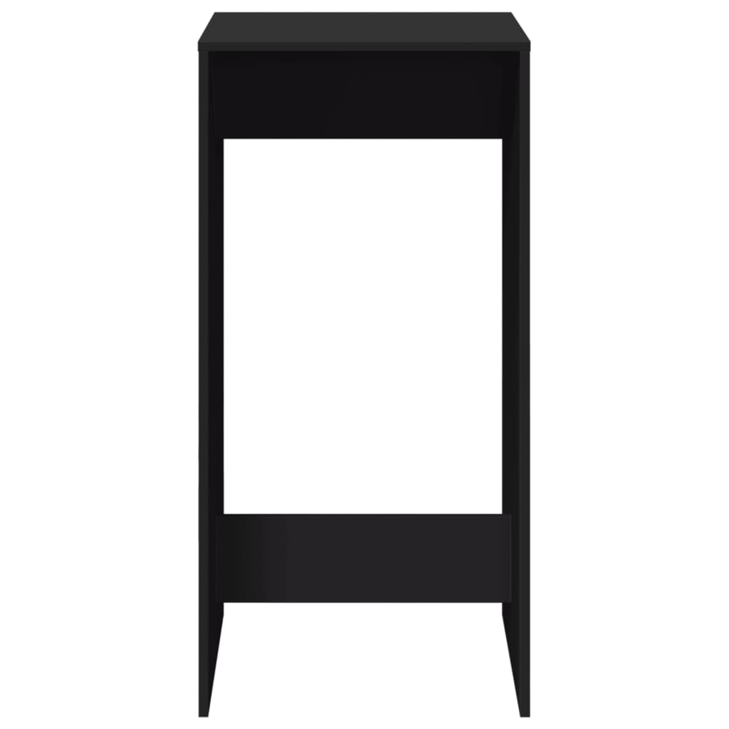 Sleek Black Bar Table, Engineered Wood, 51x50x103.5 cm