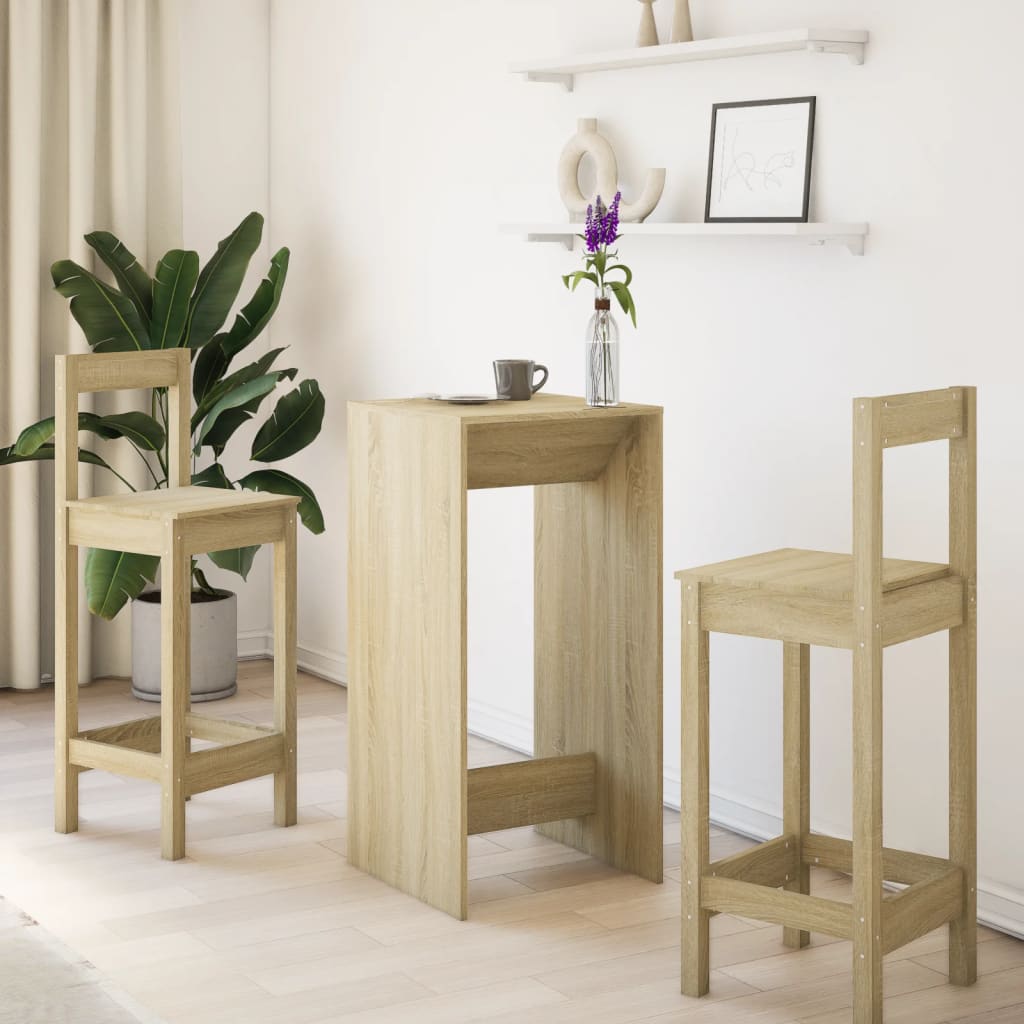 Sonoma Oak Bar Table 51x50x103.5 cm - Engineered Wood Elegance