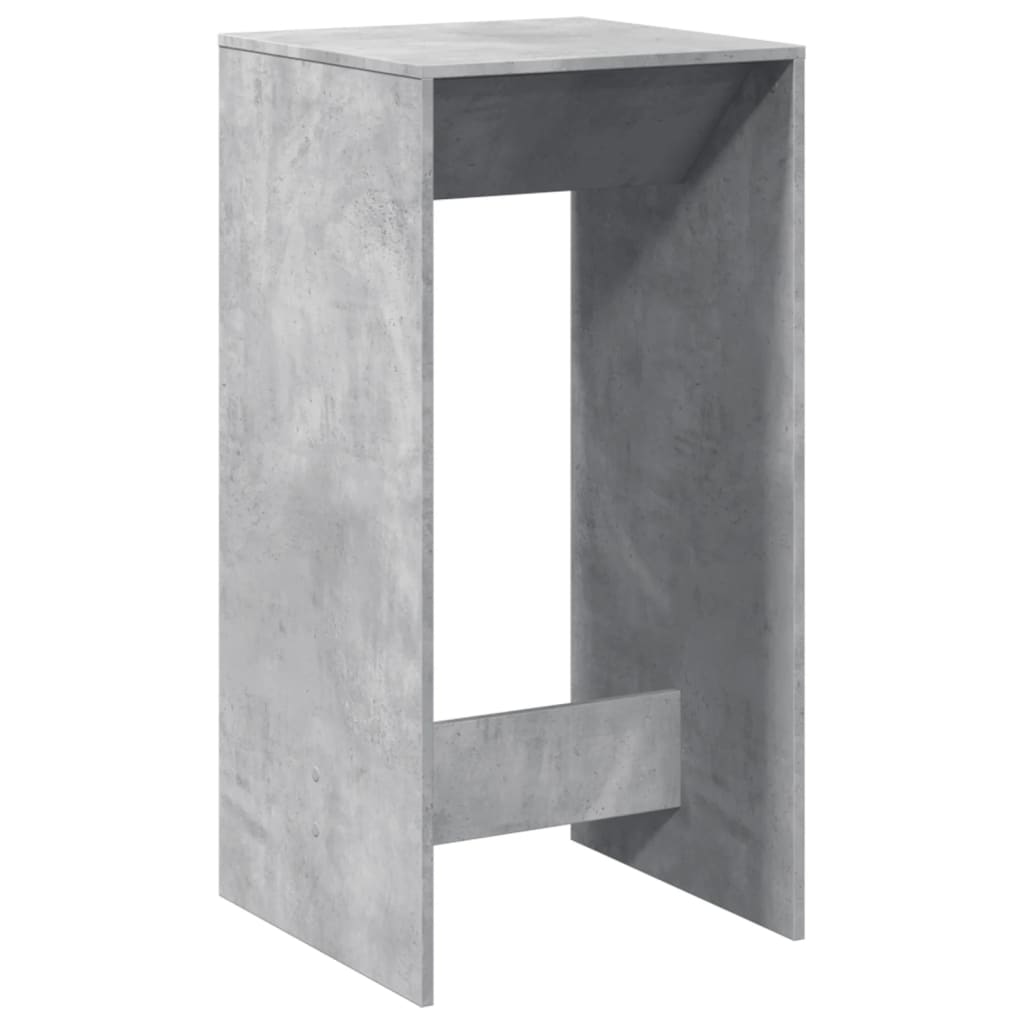 Concrete Grey Engineered Wood Bar Table - 51x50x103.5 cm