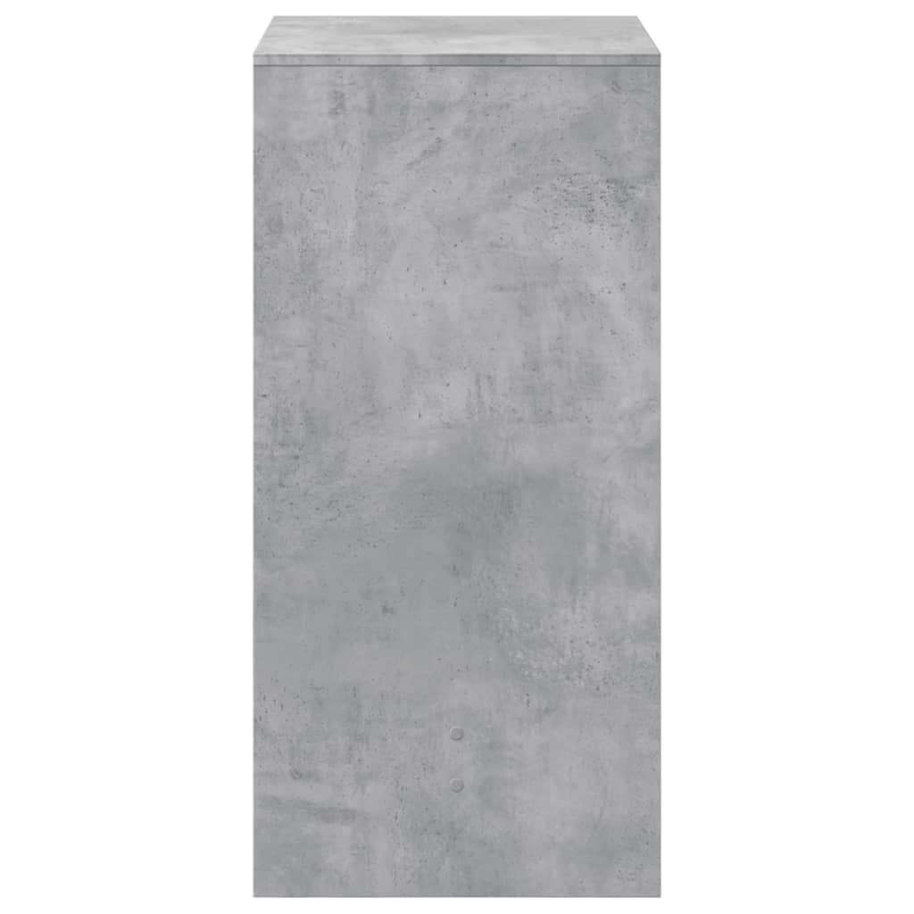 Concrete Grey Engineered Wood Bar Table - 51x50x103.5 cm