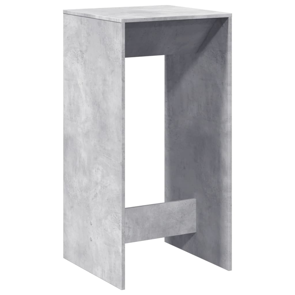 Concrete Grey Engineered Wood Bar Table - 51x50x103.5 cm