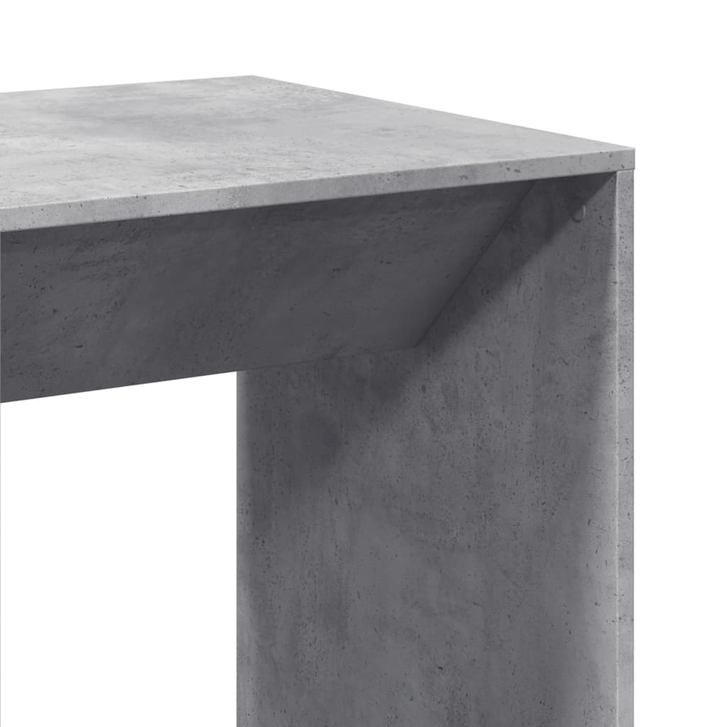 Concrete Grey Engineered Wood Bar Table - 51x50x103.5 cm