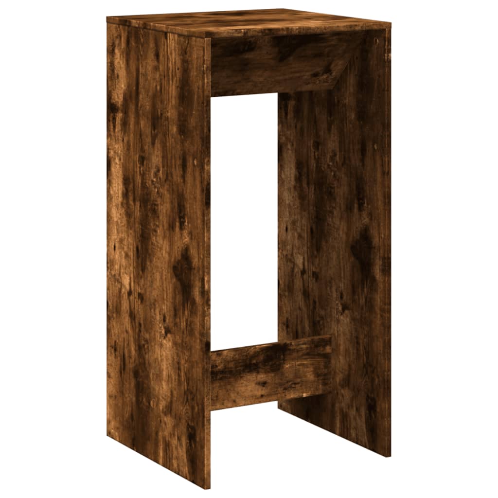 Smoked Oak Bar Table - 51x50x103.5 cm, Engineered Wood