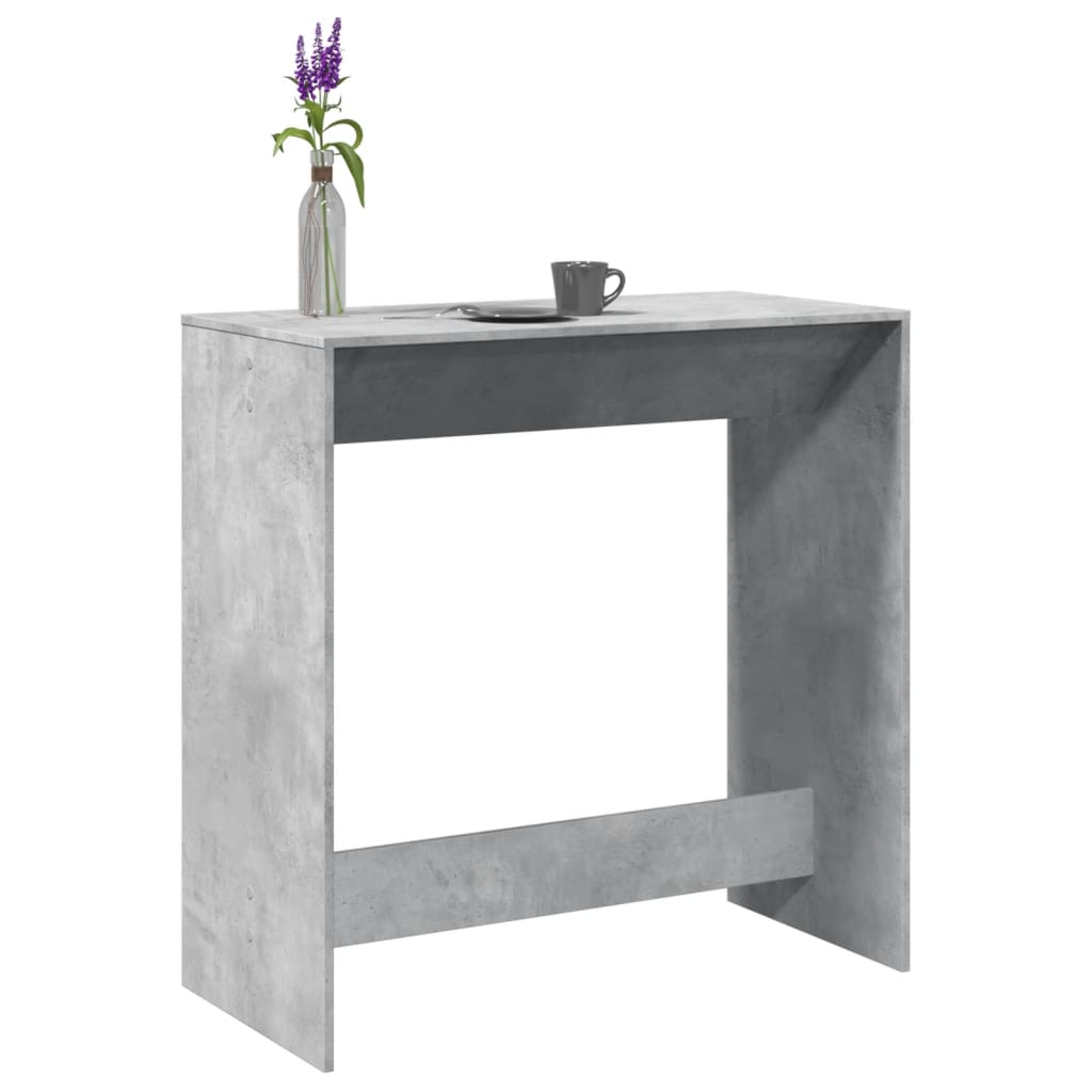 Concrete Grey Bar Table 102x50x103.5 cm - Engineered Wood Design
