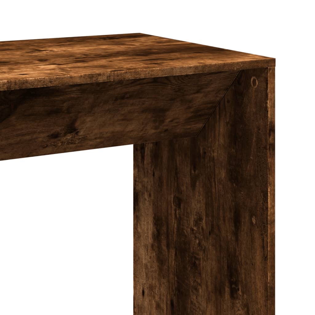 Smoked Oak Bar Table 102x50x103.5 cm - Engineered Wood Elegance