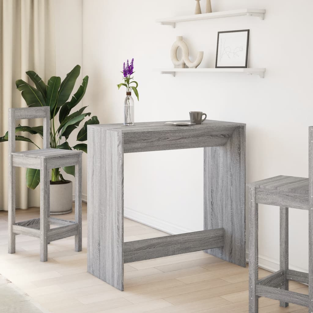 Grey Sonoma Bar Table 102x50x103.5 cm - Engineered Wood