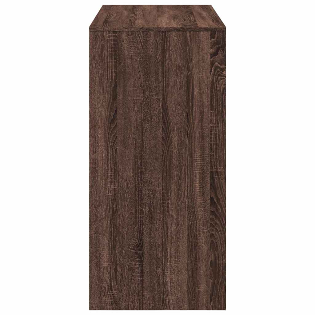 Brown Oak Bar Table 102x50x103.5 cm | Engineered Wood Design