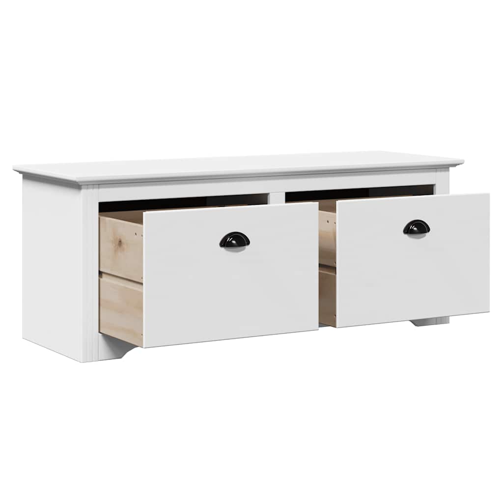 White Hallway Bench BODO 114x40x45 cm - Stylish & Functional Seating
