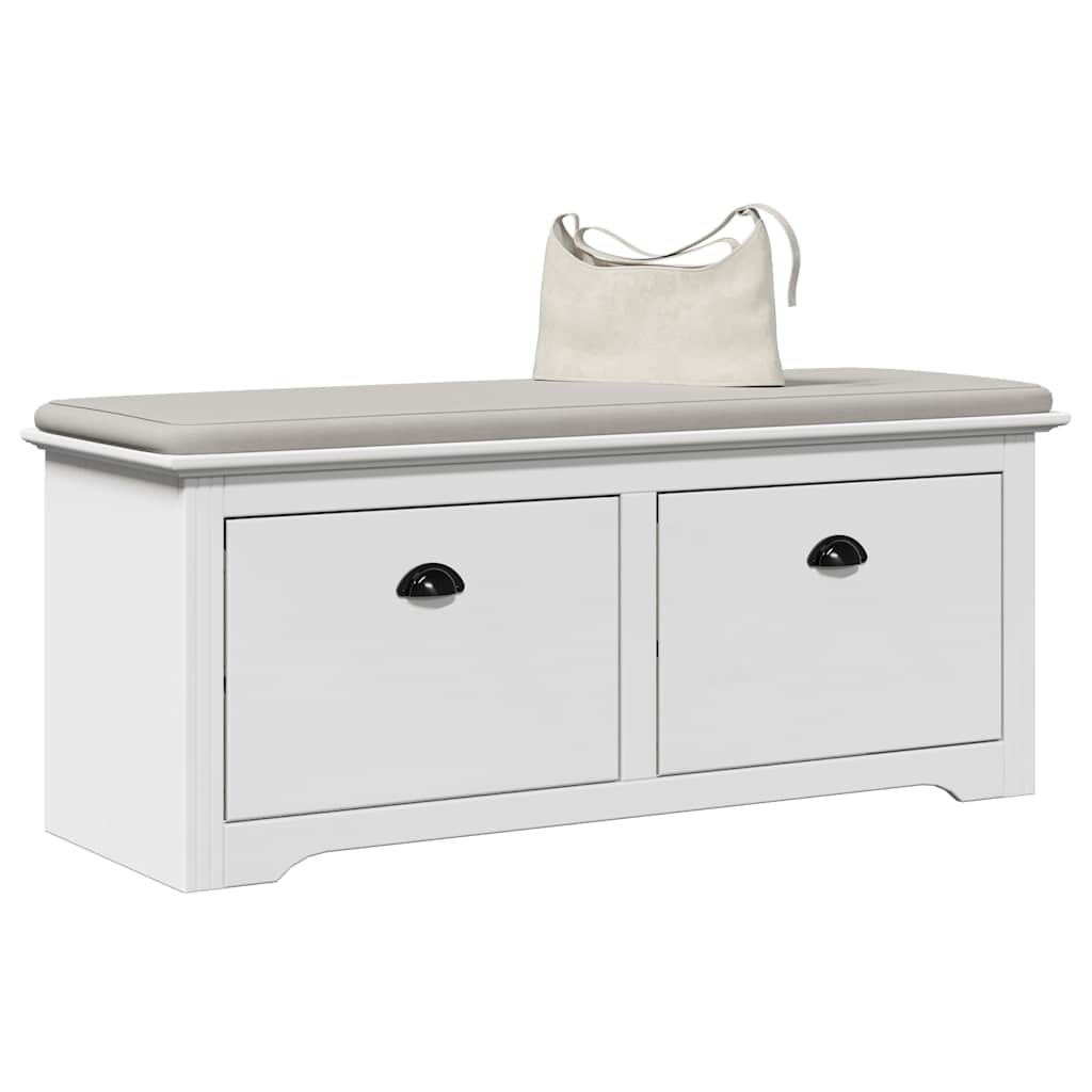 White Hallway Bench BODO 114x40x45 cm - Stylish & Functional Seating