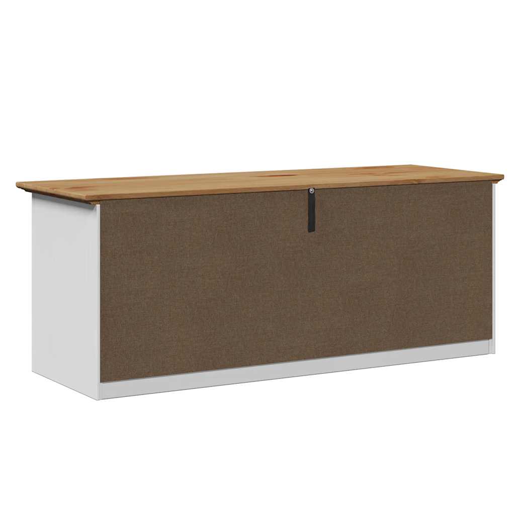 Stylish Hallway Bench BODO - White & Brown, 114x40x45 cm