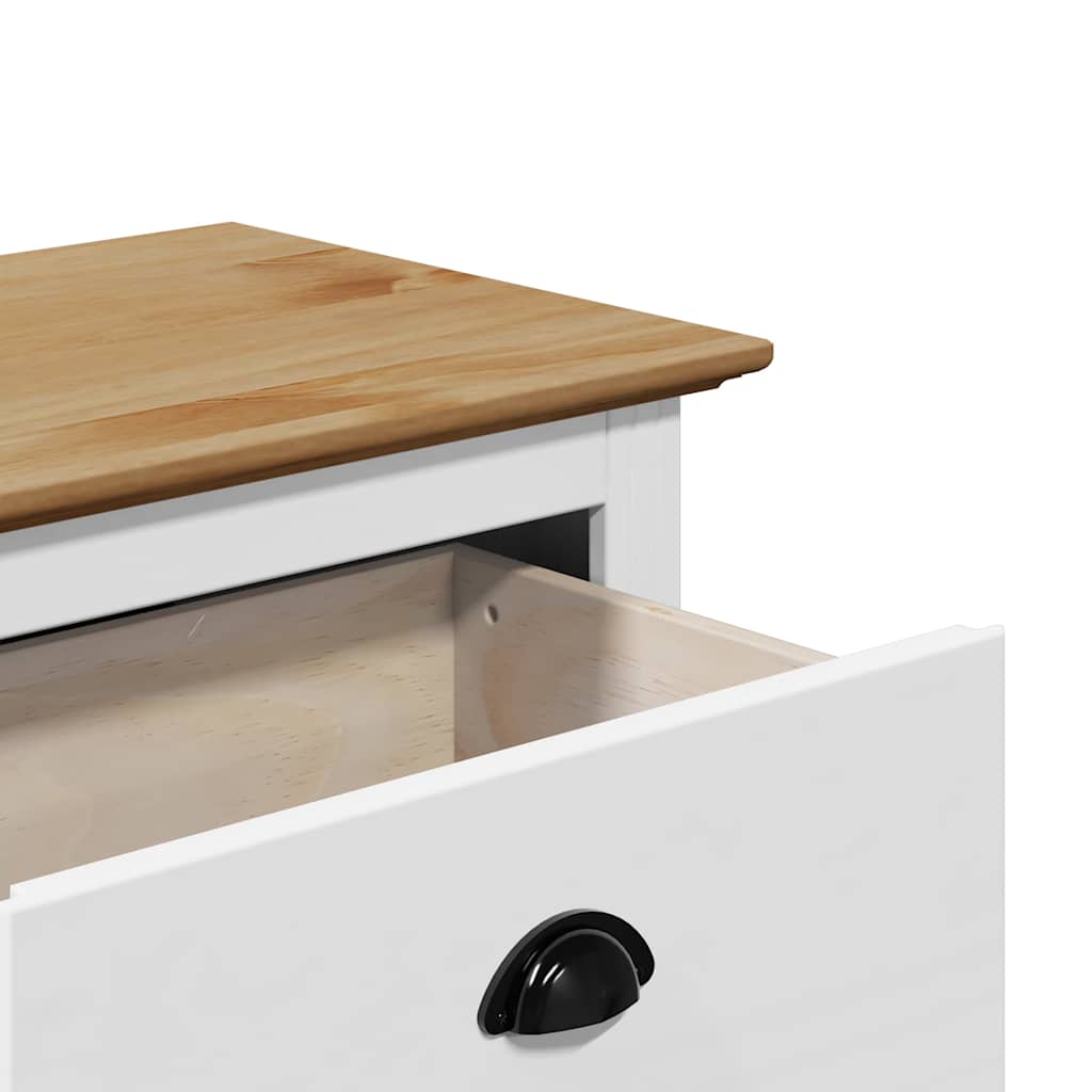 Stylish Hallway Bench BODO - White & Brown, 114x40x45 cm