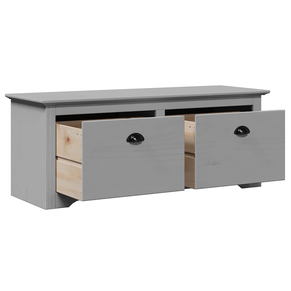 Stylish Grey Hallway Bench BODO, 114x40x45 cm - Durable Wood Design