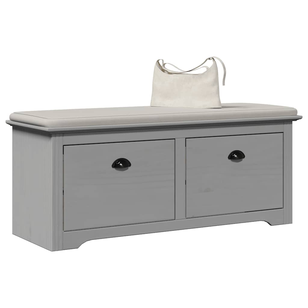 Stylish Grey Hallway Bench BODO, 114x40x45 cm - Durable Wood Design