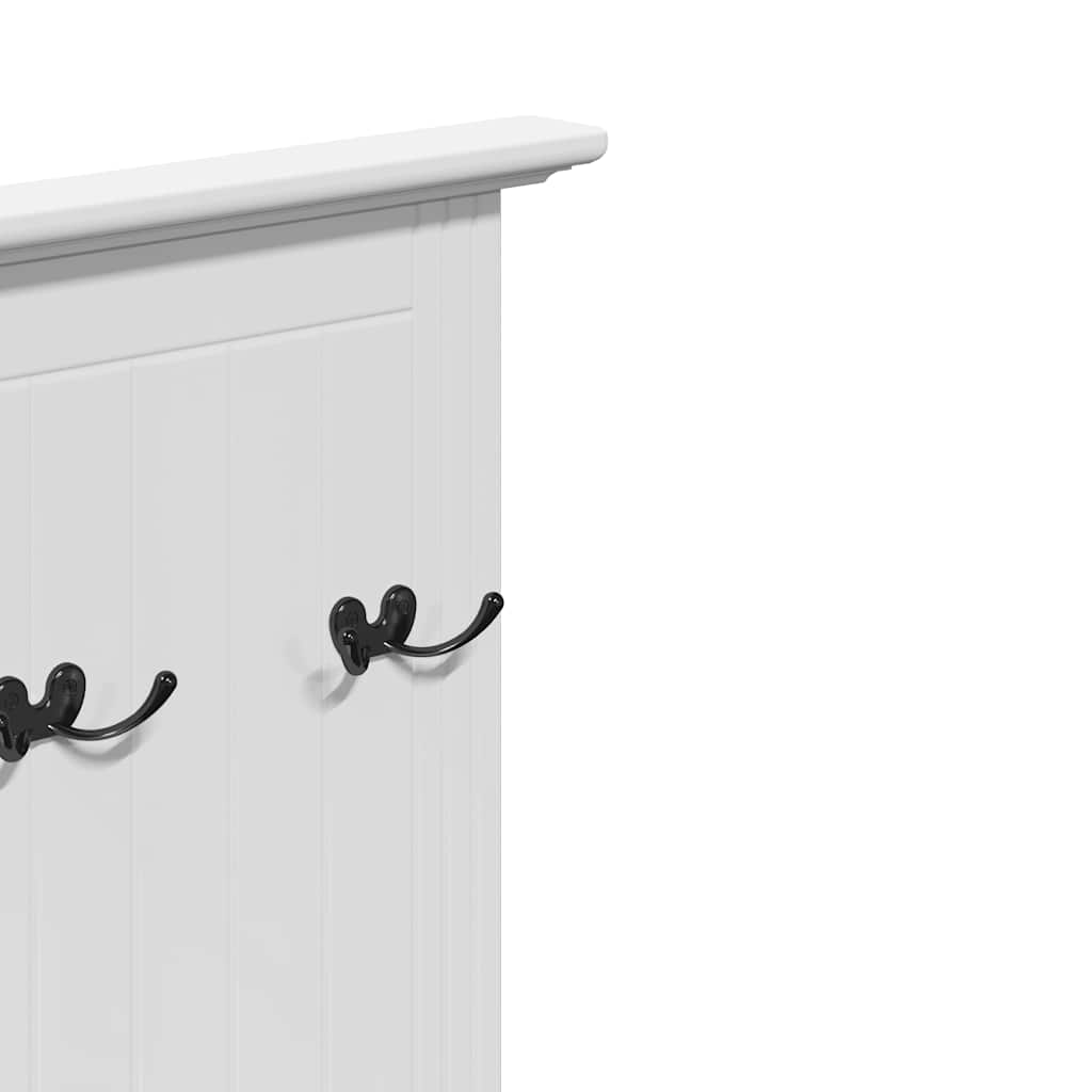 BODO White Hallway Cabinet with Hooks, 50x40x157 cm