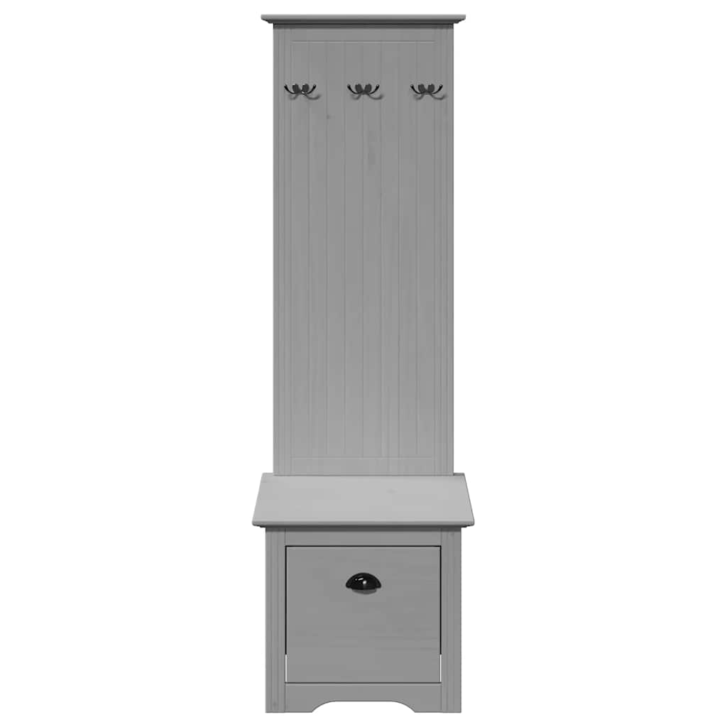 BODO Grey Hallway Cabinet 50x40x157 cm with Hooks