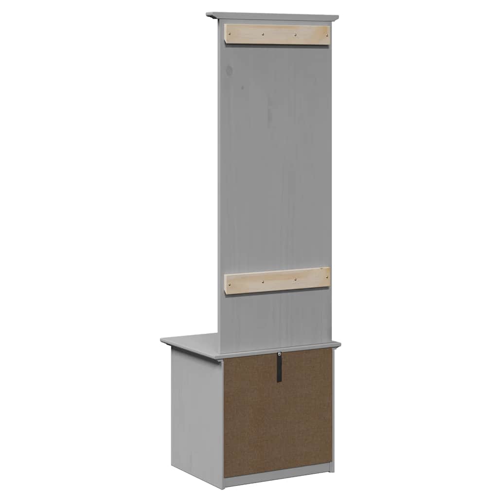 BODO Grey Hallway Cabinet 50x40x157 cm with Hooks