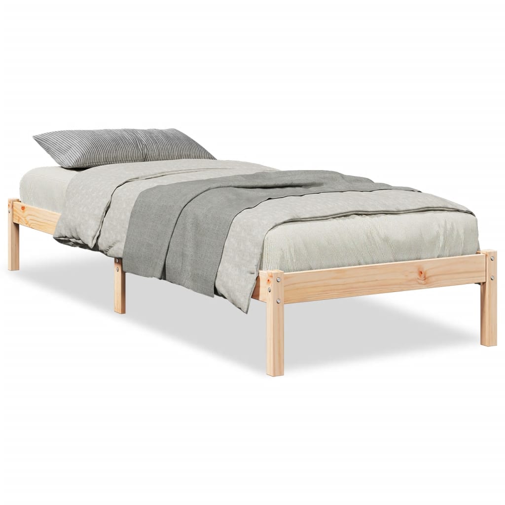 Solid Pine Extra Long Bed Frame 100x210 cm - No Mattress Included
