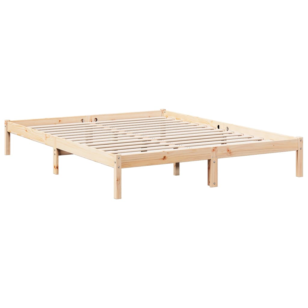 Solid Pine Extra Long Bed Frame 140x210 cm (No Mattress)