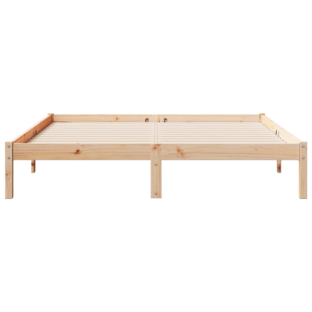 Solid Pine Extra Long Bed Frame 140x210 cm (No Mattress)
