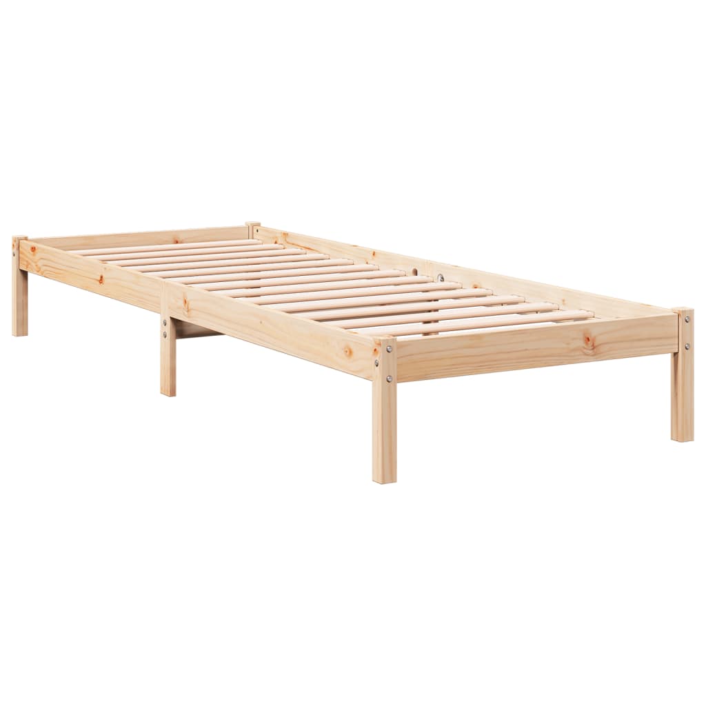 Solid Pine Extra Long Bed Frame 100x220 cm - No Mattress Included