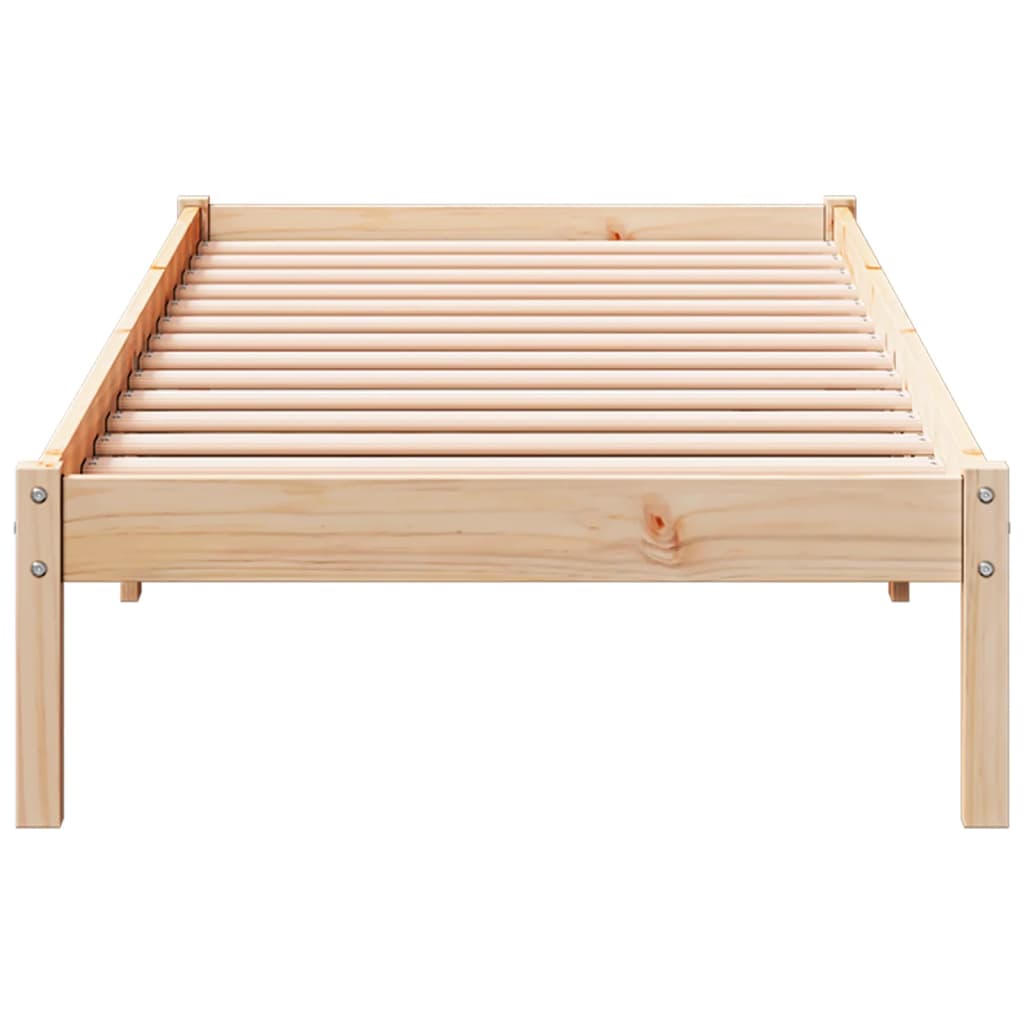 Solid Pine Extra Long Bed Frame 100x220 cm - No Mattress Included