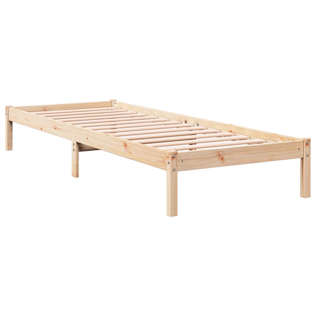 Solid Pine Extra Long Bed Frame 100x220 cm - No Mattress Included