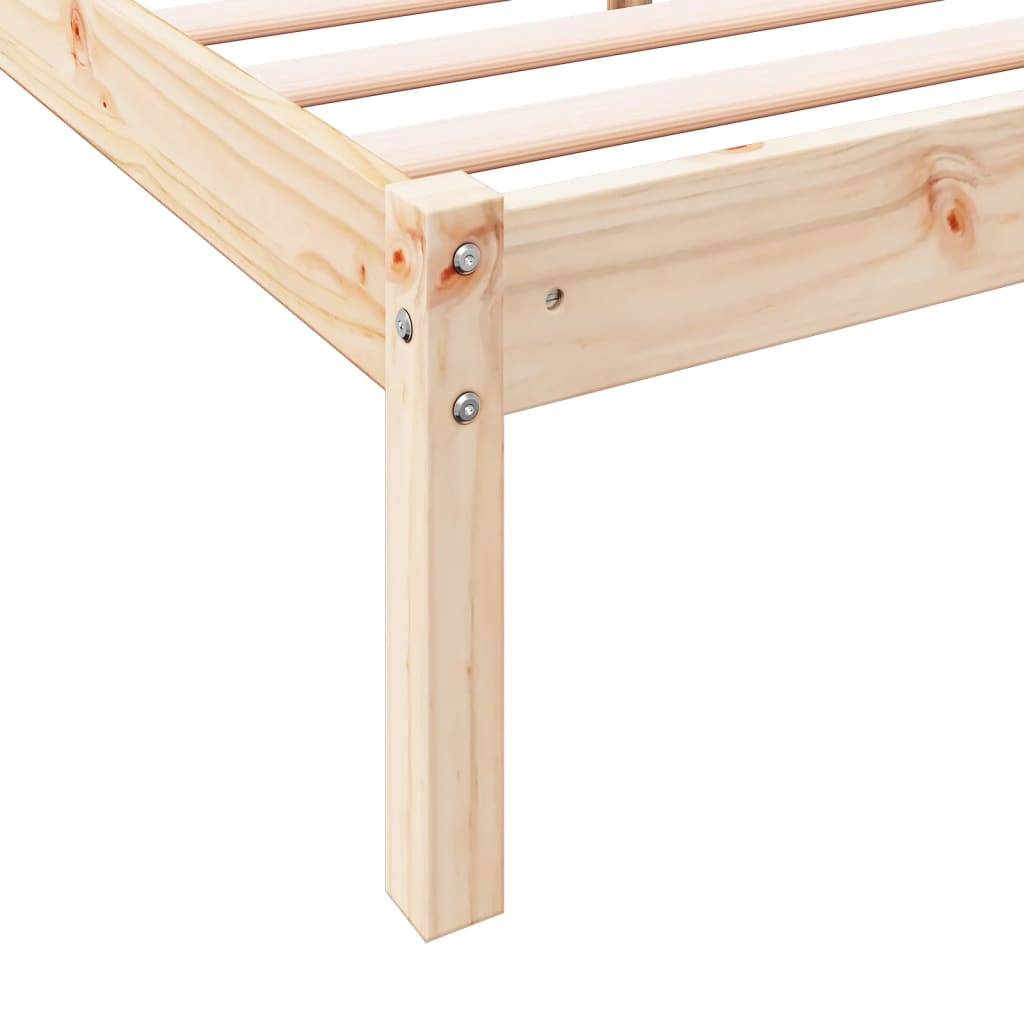 Solid Pine Extra Long Bed Frame 160x220 cm - No Mattress Included