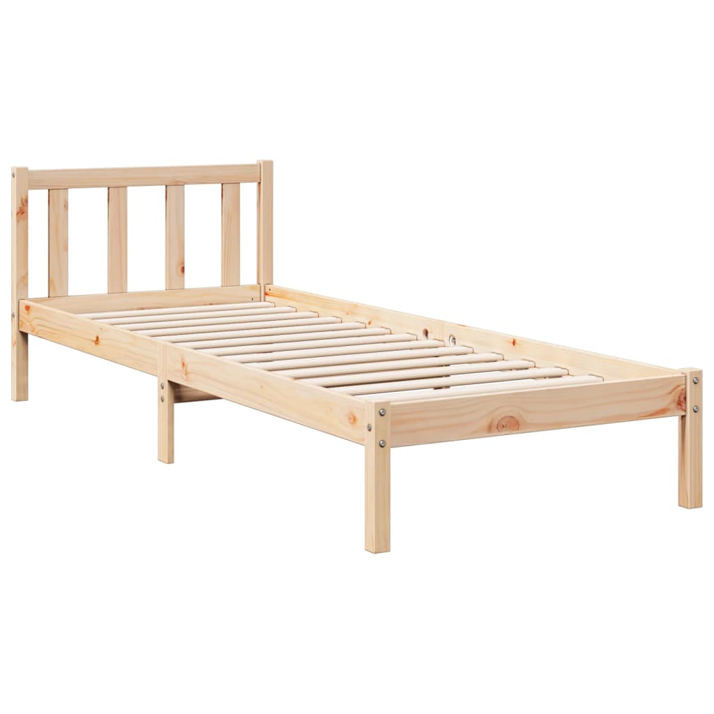 Solid Pine Extra Long Bed Frame 100x220 cm - No Mattress Included