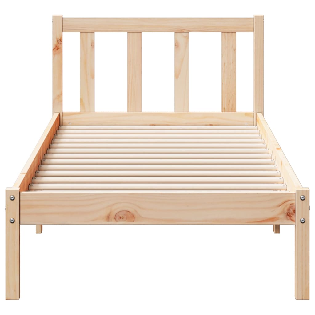 Solid Pine Extra Long Bed Frame 100x220 cm - No Mattress Included