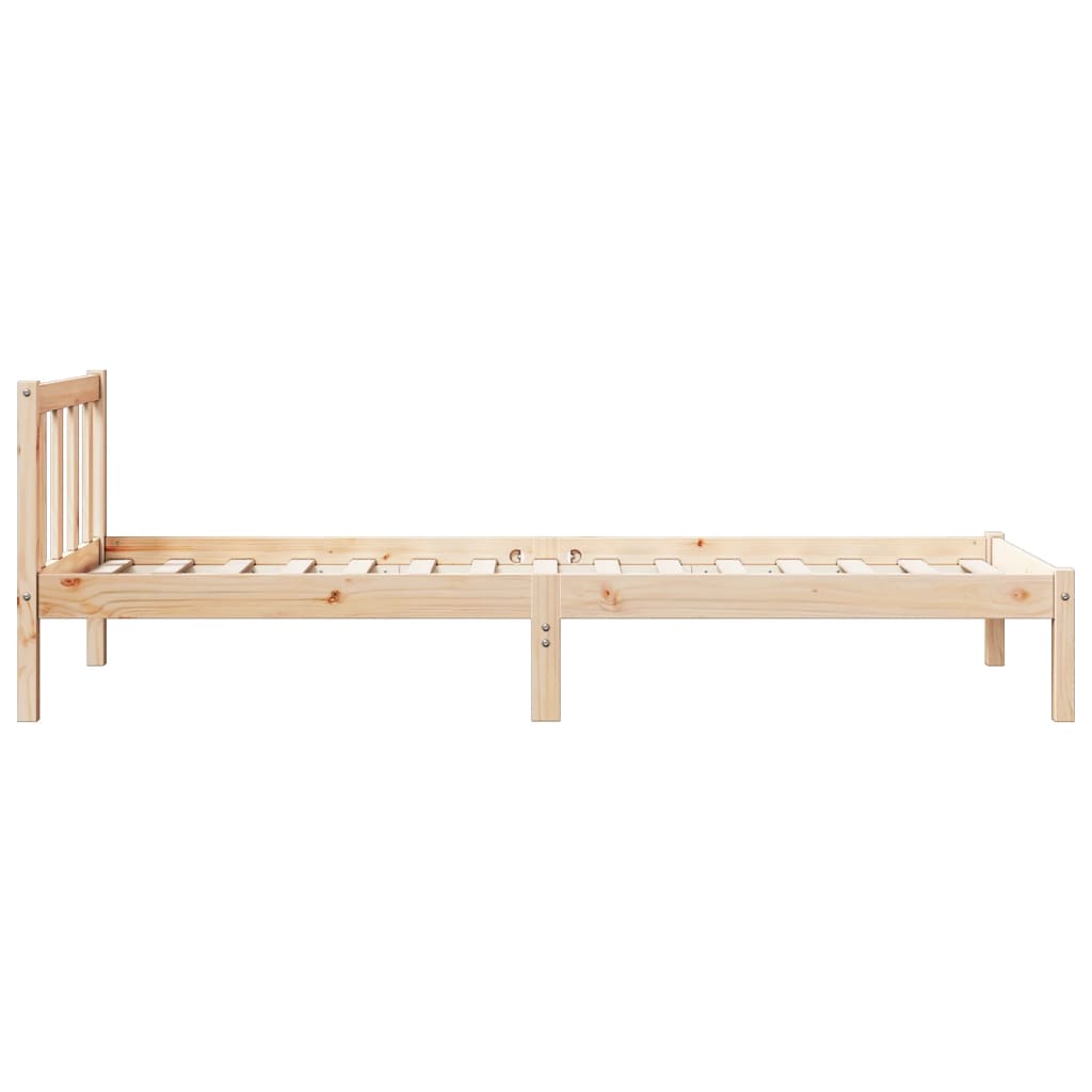 Solid Pine Extra Long Bed Frame 100x220 cm - No Mattress Included