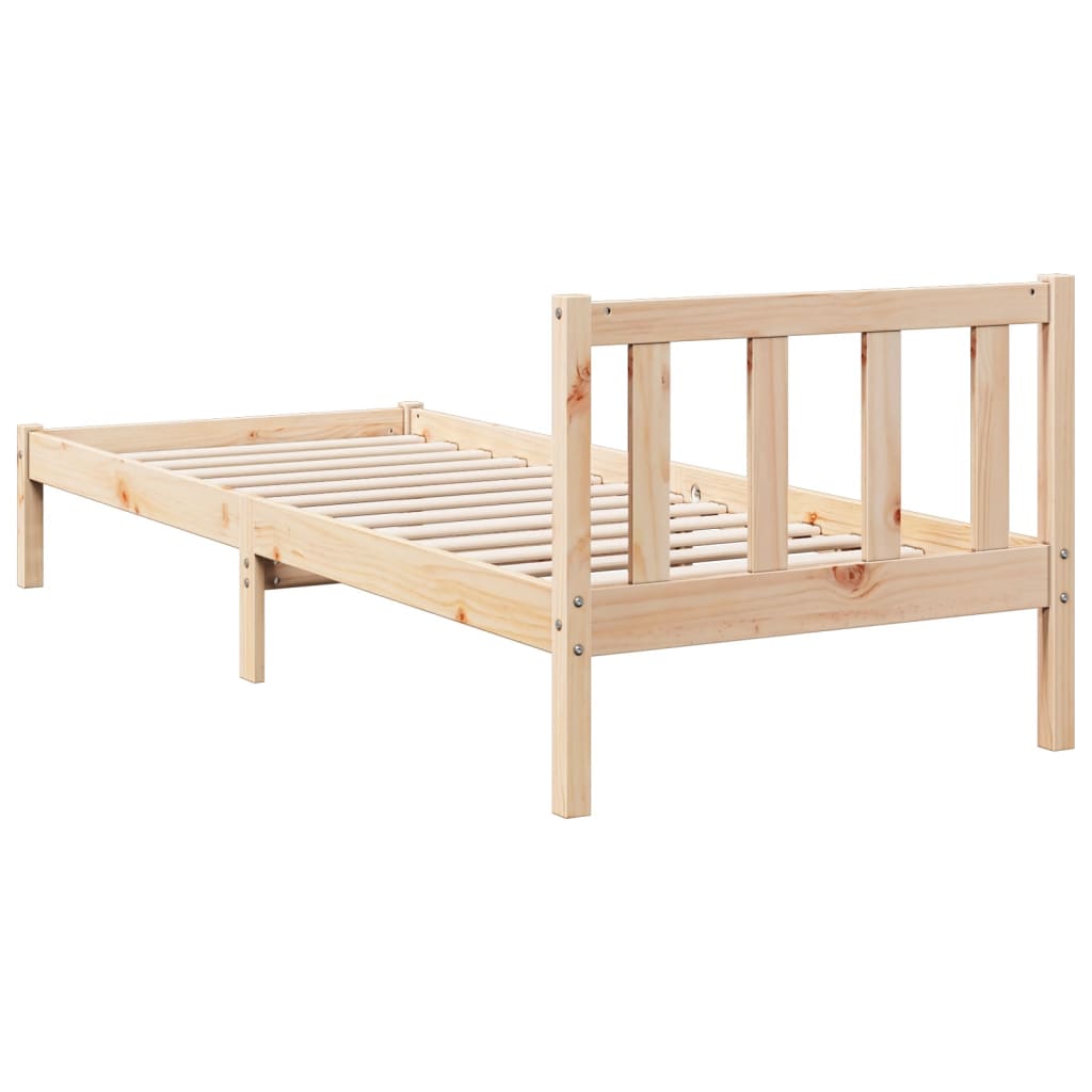Solid Pine Extra Long Bed Frame 100x220 cm - No Mattress Included
