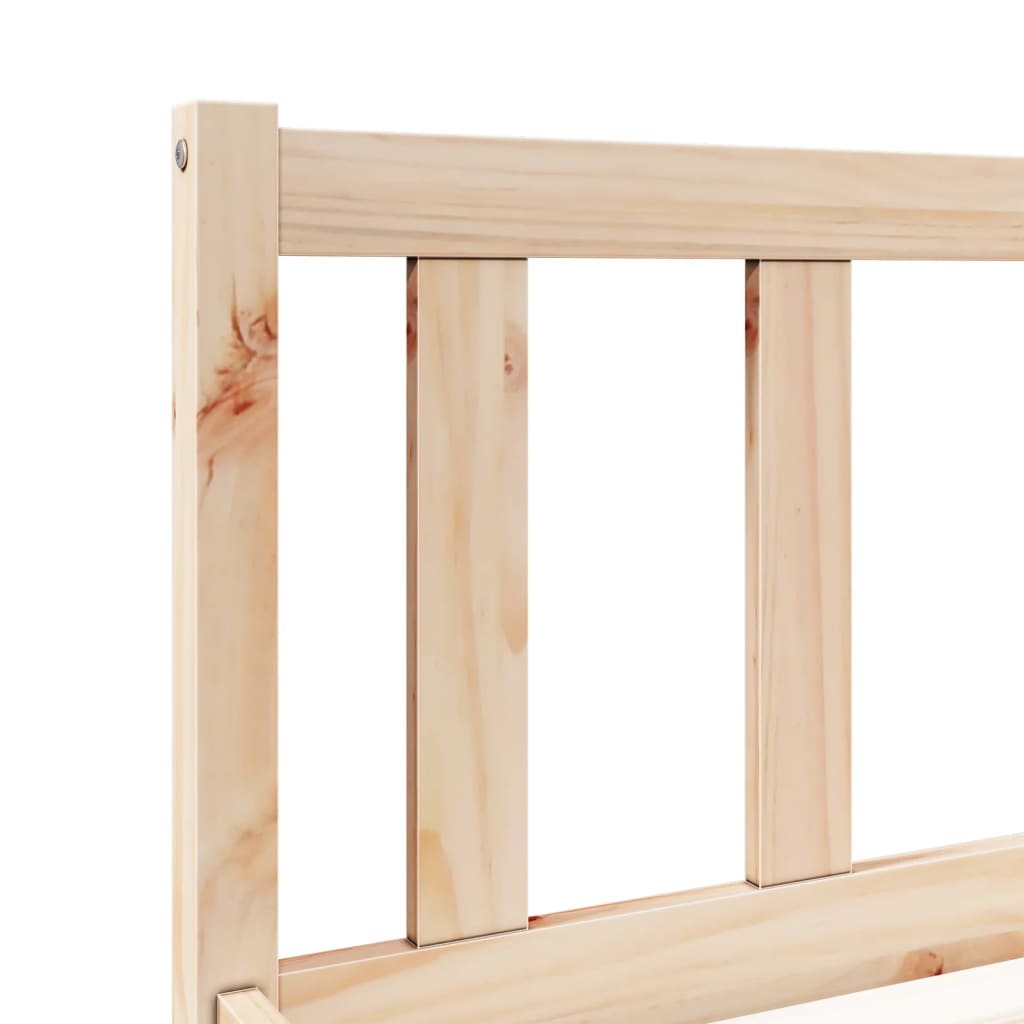 Solid Pine Extra Long Bed Frame 100x220 cm - No Mattress Included