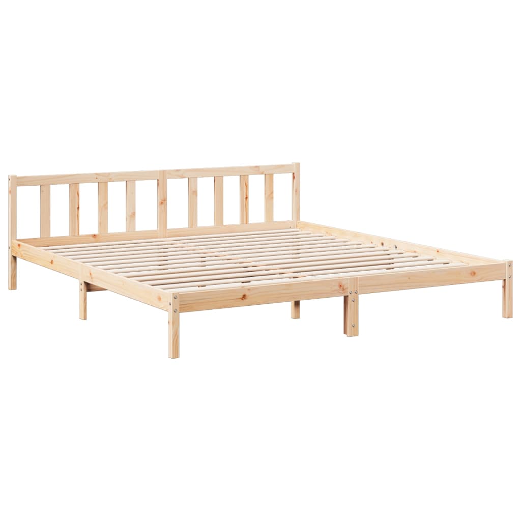 Solid Pine Extra Long Bed Frame 180x220 cm - No Mattress Included