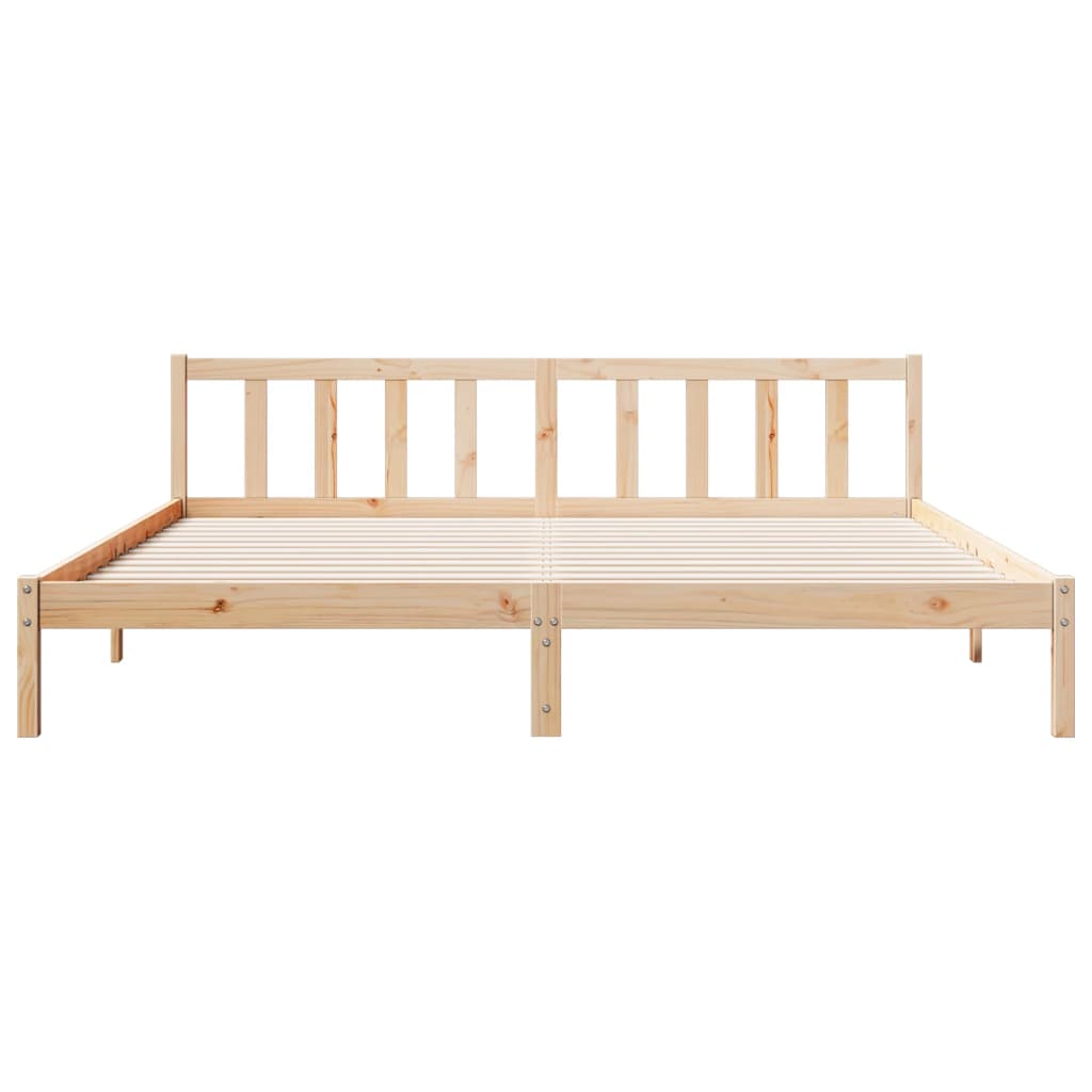 Solid Pine Extra Long Bed Frame 180x220 cm - No Mattress Included