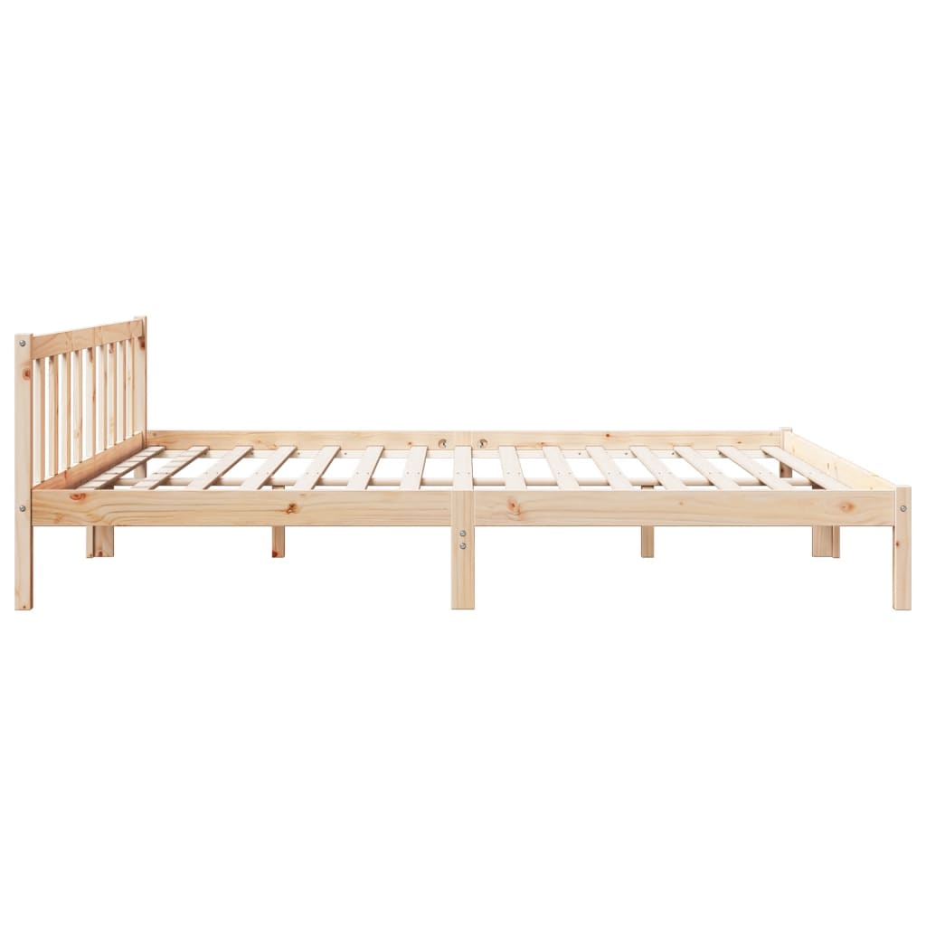 Solid Pine Extra Long Bed Frame 180x220 cm - No Mattress Included