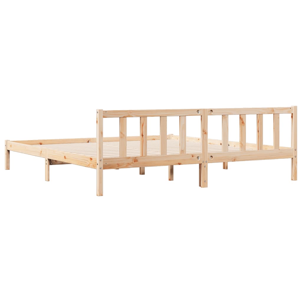 Solid Pine Extra Long Bed Frame 180x220 cm - No Mattress Included